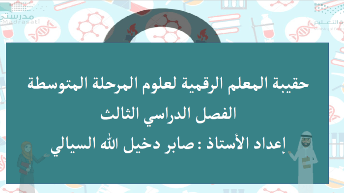 حقيبة  المعلم الرقمية الفصل الدراسي الثالث