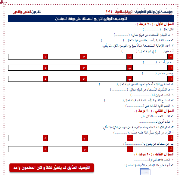  تربية إسلاميَّة أ. هُمام  2024 كفيلة للنَّجاح و تحقيق 170 علامة بكالوريا المنهاج السوري