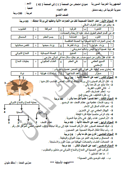 هام.. 6 نماذج علمية معدلة للمنهج السوري التاسع