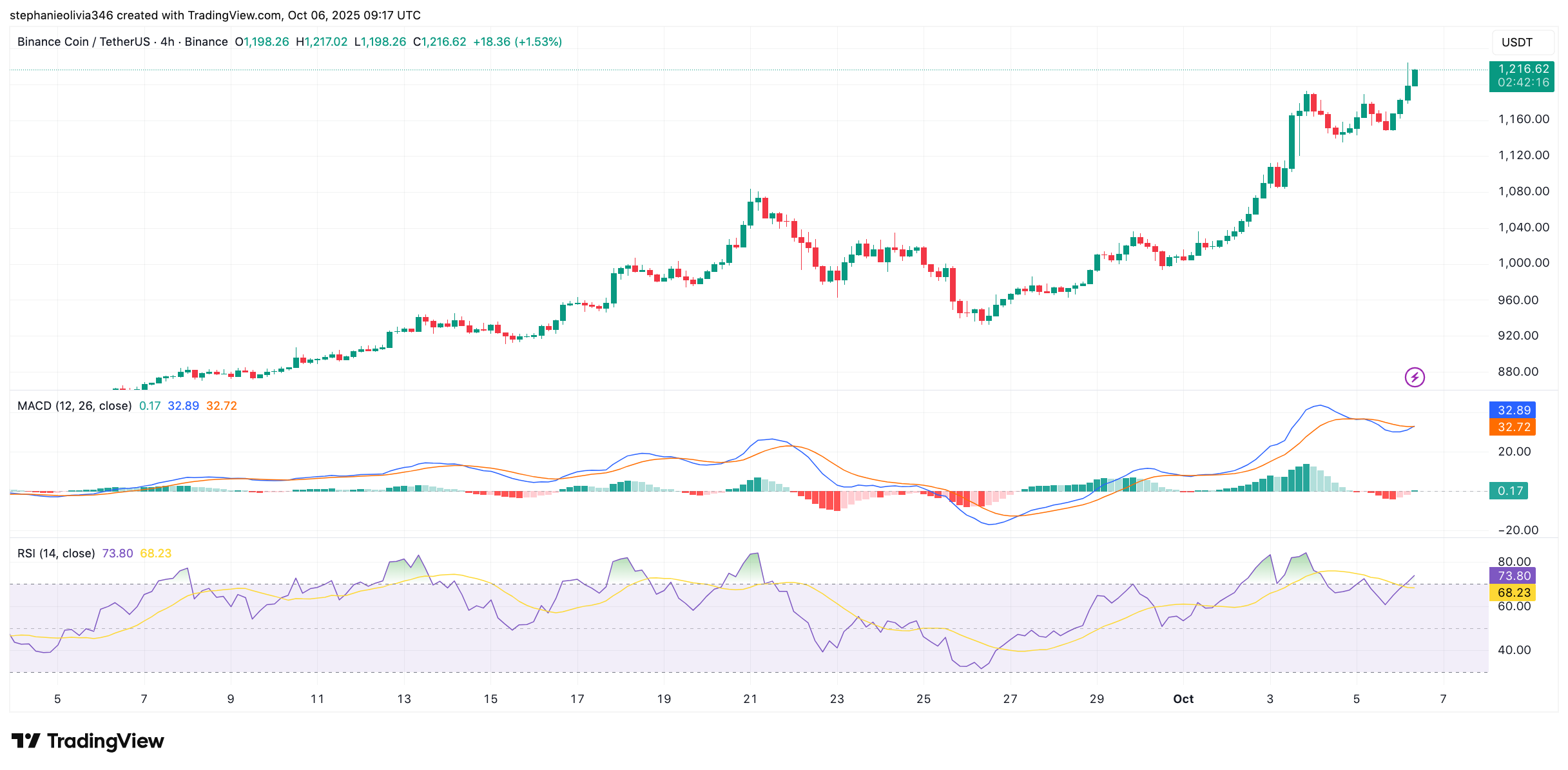 مخطط سعر BNB